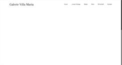 Desktop Screenshot of galerie-villa-maria.de